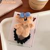 Presilha de Cabelo Fofa de Desenho Animado Urso Bico de Pato Acessórios de Cabelo Coração de Menina Versátil Boneca de Pelúcia Presilha de Cabelo Quebrado Presilha de Franja Adorno de Cabeça Presilha de Cabelo