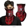 Máscara facial de triángulo colgante para oreja con patrón Mang de camuflaje de Spider-Man, bufanda de verano para protección solar de calavera de motocicleta al aire libre