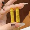 Collar Colgante Cilíndrico con Sutra del Corazón Dorado de Moda para TikTok para Mujer, Cadena de Suéter de Perlas Sólidas, Regalo a la Moda para Novia