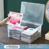 Caja de Almacenamiento de Escritorio Estilo Japonés Caja Transparente para Almacenamiento de Cuidado de la Piel Cosméticos Mascarillas de Algodón Caja de Almacenamiento Cosmético a Prueba de Polvo