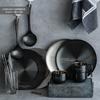 Acero Inoxidable Negro Vajilla China y Occidental Cuchara para Sopa Tenedor para Fideos Instantáneos Cuchillo para Bistec Palillos Cuchara para Postre Café Personalización