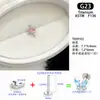 Taco para Hélice de Oreja con Forma de Corazón y Cruz de Aleación de Titanio G23 de 1.2 mm de Espesor con Rosca Interna Joyería para Piercings de Oreja