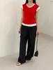 Pantalones Casuales de Trabajo de Verano Estilo Coreano 6up con Cintura Elástica para Mujer, Puesto de la Fila 13 de Guangzhou, Nuevo Versátil Perezoso Ins91002