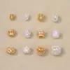 Cuentas Redondas Caladas de Zirconia Chapadas en Oro de 14K, Cuentas Barril, Cuentas de Rueda con Agujero Grande, Accesorios para Colgante Pulsera Collar DIY, Venta al por Mayor