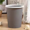 Cubo de Basura Grande Engrosado para el Hogar con Anillo de Presión para Sala de Estar, Dormitorio, Cocina, Oficina, Cubo de Basura de Plástico