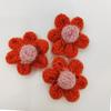 Flor de Ganchillo de Lana Flor Pomposa Flor de Seis Pétalos Broche Adorno para la Cabeza Accesorios para la Ropa Empaque de Regalo Venta al por Mayor Decoración Floral Creativa