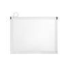 Bolsa de plástico transparente tridimensional para documentos de oficina, tamaño A4, de gran capacidad, para exámenes de estudiantes.