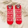 Calcetines de otoño e invierno, calcetines navideños tridimensionales de dibujos animados, lindos calcetines rojos dulces, regalo de Navidad de Año Nuevo en caja Daifa