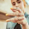 Nuevas Pegatinas de Tatuaje para Dedo Tótem Tribal de Línea Herbal Transfronteriza Pegatinas de Tatuaje Semi-Permanentes Impermeables de Larga Duración