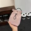 Bolso para teléfono móvil de estilo minimalista para mujer, estilo japonés y coreano, ligero, de lona con cordón, pequeño bolso bandolera para hombro y monedero que combina con todo.