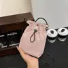 Bolsa minimalista para teléfono móvil para mujer, estilo japonés y coreano, bolsa pequeña de lona ligera con cordón, monederos versátiles mini bandolera para monedas