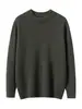Suéter de punto grueso de 7 puntos 100% cachemir puro para hombre, suéter de cuello medio alto, prenda base de punto clásica versátil de manga larga, otoño/invierno 25
