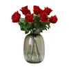 Flores Artificiais Rosa Vermelha Flores Falsas Cenário de Casamento Parede Arranjo de Flores Arranjo para Decoração de Casa Presente de Dia dos Namorados