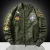 Chaqueta de Vuelo Bordada para Hombre, Chaqueta de Béisbol Moderna para Primavera y Otoño, Chaqueta de Aviador, Chaqueta Casual Holgada para Hombre
