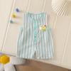 Ropa de Escalada sin Mangas de Verano para Niñas Delgada Rayas Verticales Hebilla de Color Ropa de Hombro Ancho para Niños y Niñas Bebé