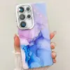 Capa de Celular IMD Eletrodepositada Mármore Adequada para Apple 16PROMAX FUMÊ 15 Furo Fino 14 Resistente a Quedas