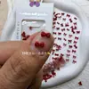 Accesorios para Uñas con Lazo Rojo Ankora Año Nuevo Lazo de Resina Rojo Vino Mini Accesorios Desgastables para Uñas