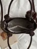 Bolso de mano estilo coreano para mujer, nuevo modelo principios de otoño 2026, bolso de cubo con estampado de leopardo de alta costura, nicho, para hombro