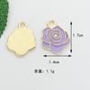Accesorios de joyería DIY, pendientes colgantes de aleación con forma de gota de aceite de margarita blanca amarilla de Jindian, pendientes, llavero, bolso y colgante.