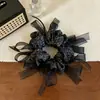 Elástico de cabelo com laço estampado de leopardo para mulheres, faixa de cabelo de luxo de alta qualidade, corda de cabelo para prender coque, elástico de cabelo, acessório de cabelo