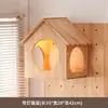 Estrutura de Escalada para Gatos em Madeira Maciça com Placa Perfurada, Casa de Gato Integrada para Apartamentos Pequenos, Montada na Parede, Economiza Espaço, Playground com Plataforma de Salto para Gatos