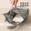Bolsa de aseo simple de malla, bolsa de maquillaje de mano para mujer, para baño, fitness, viajes, portátil, transpirable, con drenaje, bolsa de almacenamiento, Otro