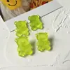 Parche de resina plano de oso de color gelatina translúcida, accesorios para hacer pendientes, tocados, fundas para teléfono móvil, venta al por mayor