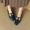 Zapatos de Punta Aguda para Mujer, Boca Baja, Modernos, Versátiles, Diseño de Nicho, Zapatos Elegantes Retro, Zapatos Pequeños de Piel, Mocasines