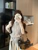 2025 Nuevo Estilo Estilo Suave Cuello Alto Trenzado Manga Corta Tejido de Punto para Mujer Otoño Look Holgado Adelgazante Nicho Versátil Top