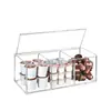 Caja de Almacenamiento Transparente de Acrílico Cuadrada con Tapa abatible para Cápsulas de Café, Caja de Exhibición de Escritorio a Prueba de Polvo, Caja de Exhibición para Figuras de Modelo