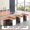 Mobiliario de Oficina al por Mayor Escritorio de Esquina para Personal Escritorio de Oficina Simple Moderno con Veta de Madera Estación de Empleado de Oficina Escritorio de Computadora Silla