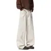 Pantalones Casuales de Pana con Diseño Retro Americano para Hombre, Pantalones de Pierna Ancha, Pantalones Largos Sencillos de Color Sólido para Otoño, para el Trabajo