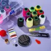 Kit de Costura para Uso Doméstico, Conjunto Prático de Agulhas e Linhas de Costura, Kit de Costura Portátil para Estudantes, Caixa de Armazenamento de Boa Qualidade para Costura e Reparos