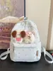 Mochila de peluche de dibujos animados, mochila de estudiante estilo coreano, adecuada para salidas y viajes, mochila ligera y linda para niñas