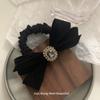 Anillo para el cabello de intestino grueso con lazo de terciopelo para mujer, estilo coreano, cuerda para el cabello de cola de caballo, accesorios para el cabello elegantes y elegantes