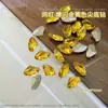 Decoraciones de Uñas de Arte de Uñas Doradas Amarillas de Lujo con Parte Trasera Puntiaguda, Brillantes Caramelos de Hielo, Huevo de Paloma, Mariposa, Corazón, Forma Irregular, Pedrería para Uñas
