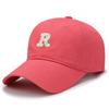 Chapéu Feminino novo boné de beisebol bordado com R estilo japonês boné de aba curva versátil boné de aba curva masculino ins estilo coreano moderno esportivo casual