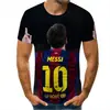 Nova Camiseta com Estampa Digital 3D Cruzada de Primavera e Outono Moda Não. 23 Michael Jordan Kobe Bryant Basquete Masculino Manga Curta