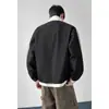 Otoño 2026 Nuevo Chaqueta Guapa Estilo Hong Kong Chaqueta Cardigan Patchwork Rayado Estilo Preppy para Hombres Americanos Estilo Deportivo
