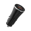 Cargador de Coche Transfronterizo de 48W con Doble Puerto de Carga Rápida PD20W, Cara Sonriente/Triángulo, Adecuado para Apple, Huawei y Android