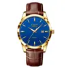 Reloj de Cuarzo para Hombre Lige de Negocios con Calendario Simple, Tres Manecillas, Correa de Cuero, Resistente al Agua, Deportivo Luminoso 89143