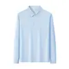 Top de trabajo tipo polo de club, camiseta deportiva con cuello camisero, camisa de golf de manga larga de secado rápido, ropa hecha a medida para hombre