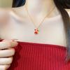 Collar de conejo rojo del Año de la Fortuna de la Moda Nacional para mujer, ligero, lujoso, con cadena de clavícula distintiva, colgante bonito de alta calidad.