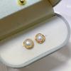 Nova Prata Esterlina S925 Pérola Natural de Água Doce Genuína Joias Brincos Banhados a Ouro 18K Joias de Pérola Zhuji Uma Peça Dropshipping