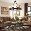 Suministro Exclusivo Transfronterizo de Lámparas Colgantes de Madera Maciza Estilo Country Americano para Sala de Estar, Comedor, Dormitorio y Casa de Huéspedes, con un Diseño de Madera Sencillo y Único
