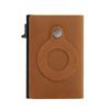 Cartera tarjetero antirrobo de cuero Crazy Horse con múltiples ranuras para tarjetas, tarjetero para hombre de cuero genuino, aleación de aluminio, en stock