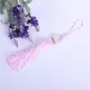 Pendente de franja de cristal quadrado direto da fábrica cortina cabeça de cortina orelha pendurada acessórios de almofada de sofá bandeira de mesa orelha de franja