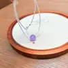 Colar Pingente Design Aquamarina Natural Corrente Curta Clavícula Cristal Joias Atacado