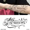 Tatuajes Temporales de Caligrafía Cursiva Inglesa de Hierbas para Hombres y Mujeres, Impermeables, de Larga Duración, Alta Gama, Realistas, No Reflectantes para Brazos y Pantorrillas