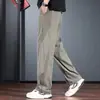 Nuevos pantalones retro de moda para otoño e invierno, de bloques de color, elegantes, de pierna recta para hombre, pantalones deportivos versátiles de pana de moda